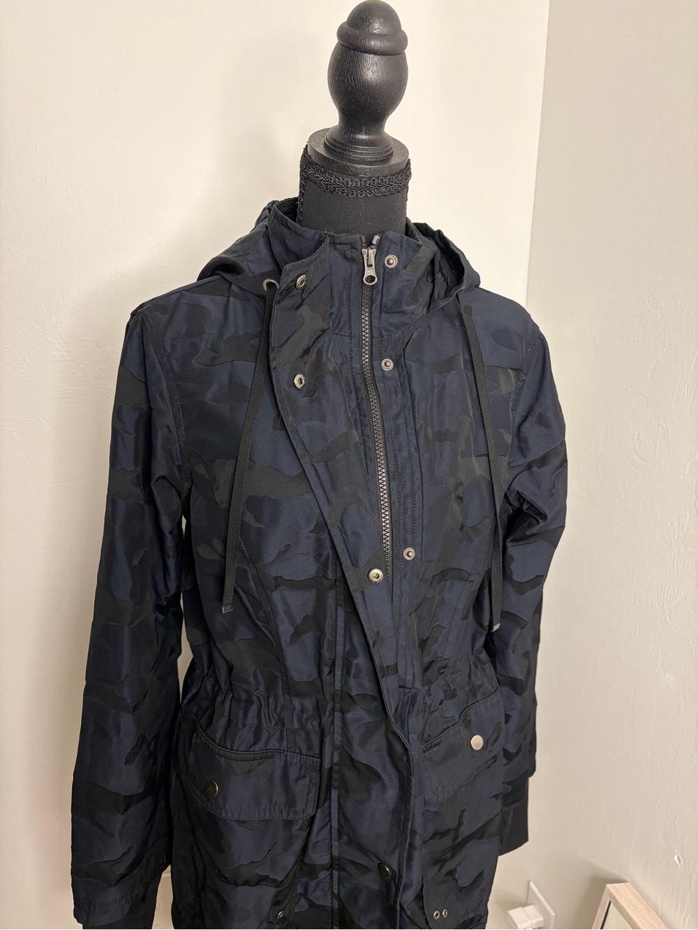 Athletic Works Navy Camo Hooded Utility Jacket